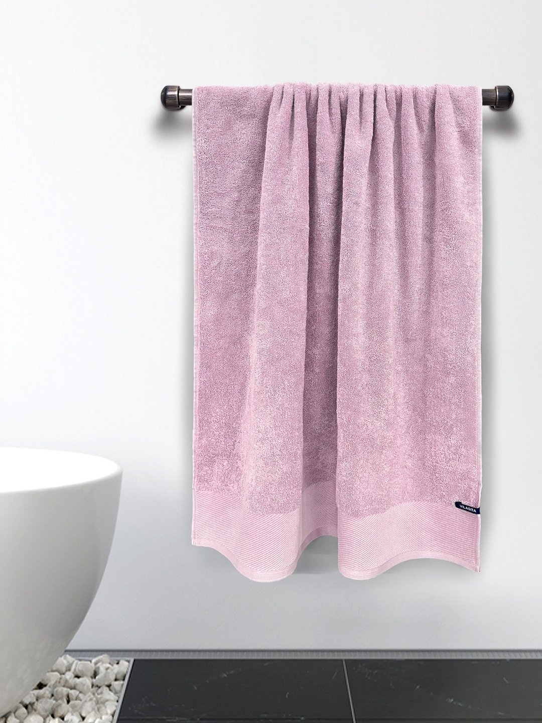 

Myntra Elegant Homes Pink Cotton 650 GSM Bath Towel