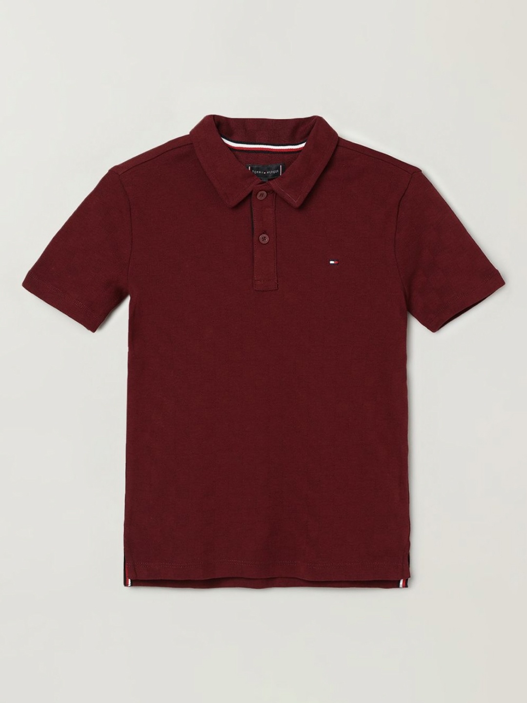 

Tommy Hilfiger Boys Solid Polo Collar Cotton T-Shirt, Red