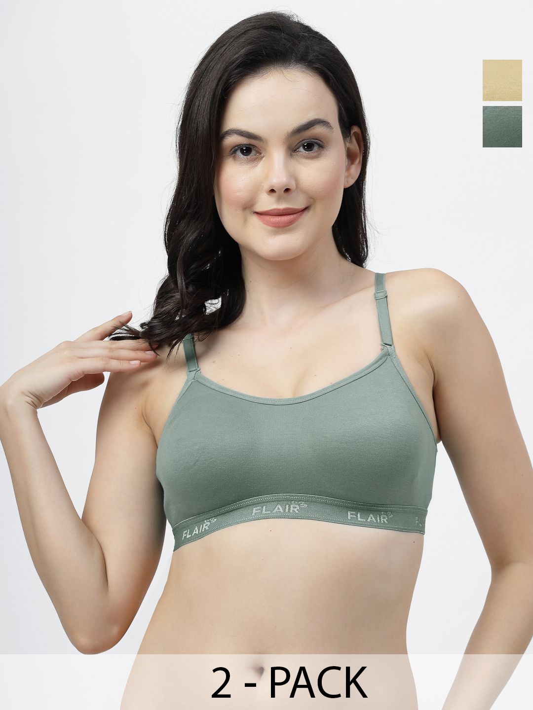 

SHYAM SONS FLAIR brezza Pack of 2 Full Coverage All Day Comfort Bra, Beige