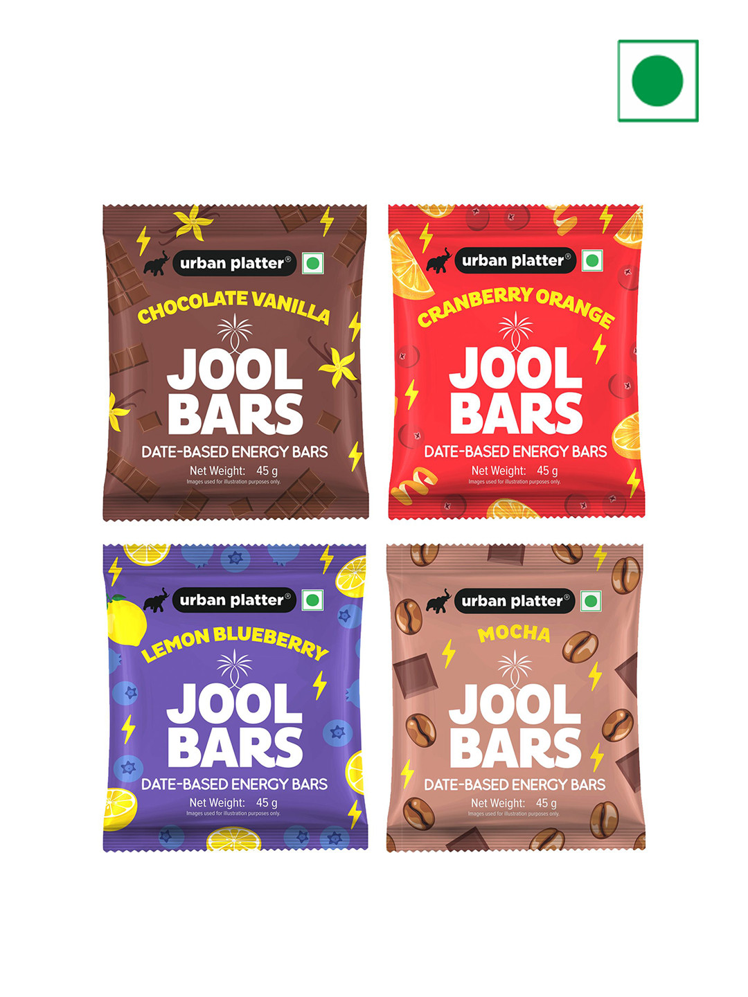 

URBAN PLATTER 4 Pcs Assorted Jool Bars 45g each
