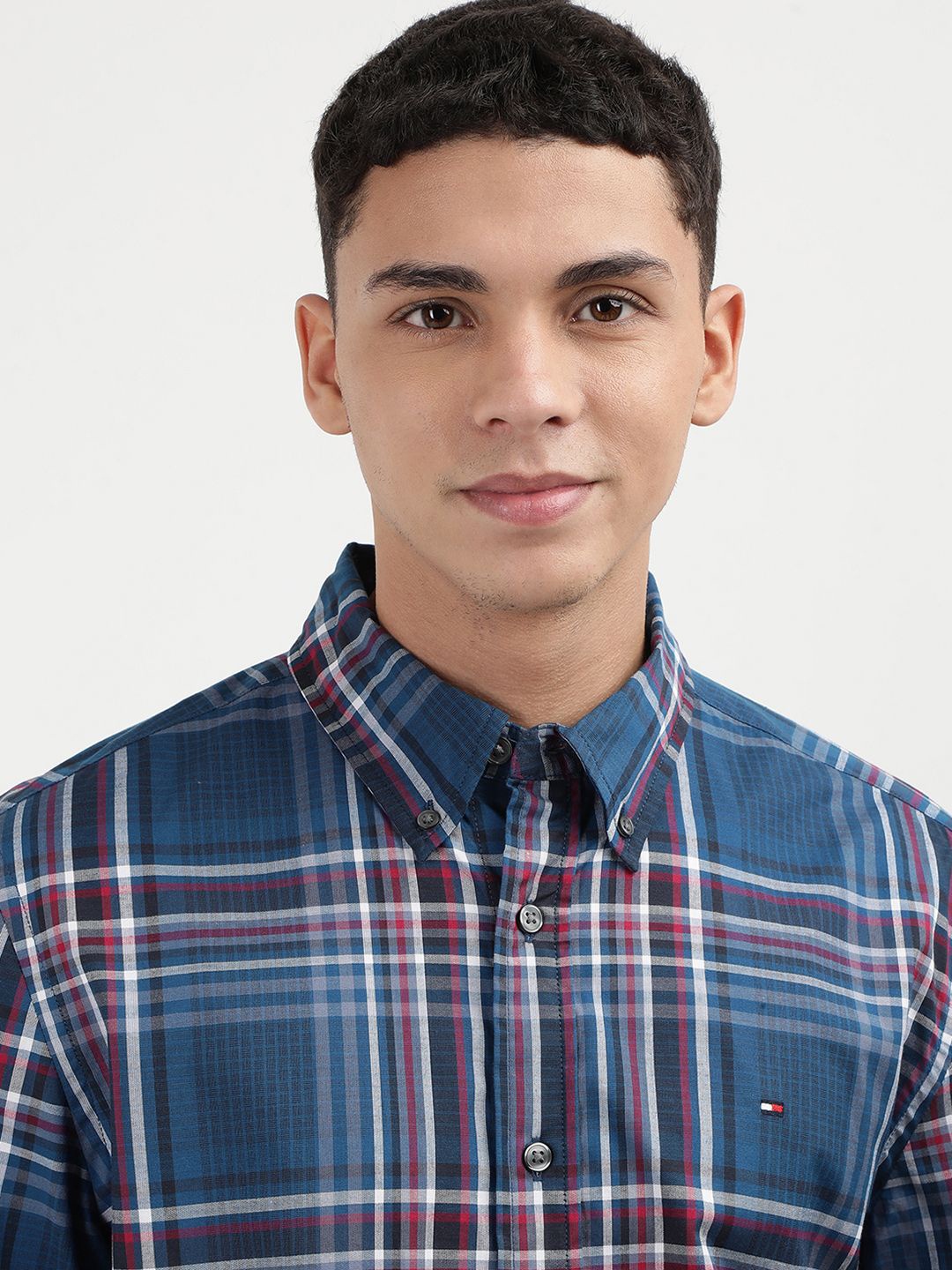 

Tommy Hilfiger Men Tartan Checks Opaque Checked Casual Shirt, Blue