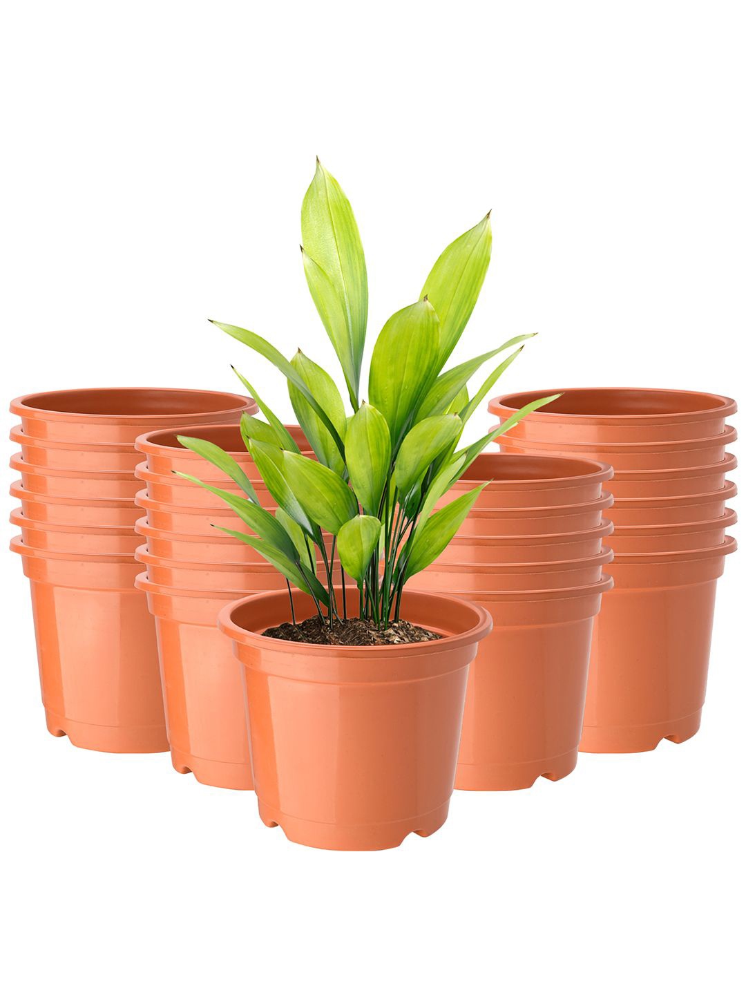 

Kuber Industries Orange-Colored 24 Pieces Lightweight Planters