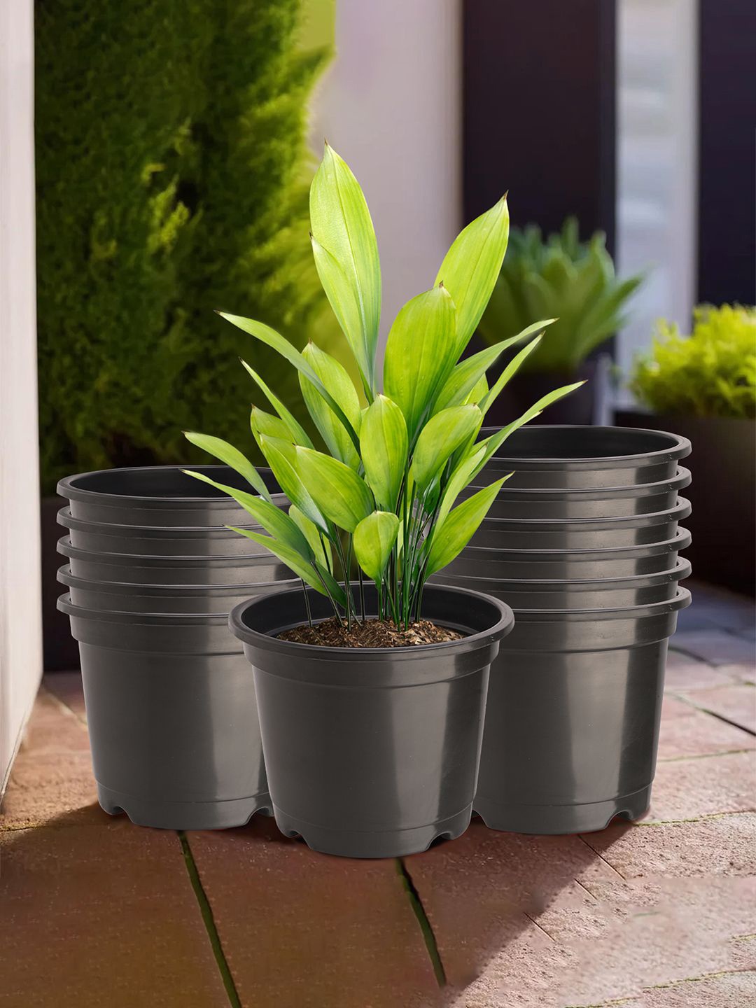 

Kuber Industries Black 12 Pieces Durable Planters