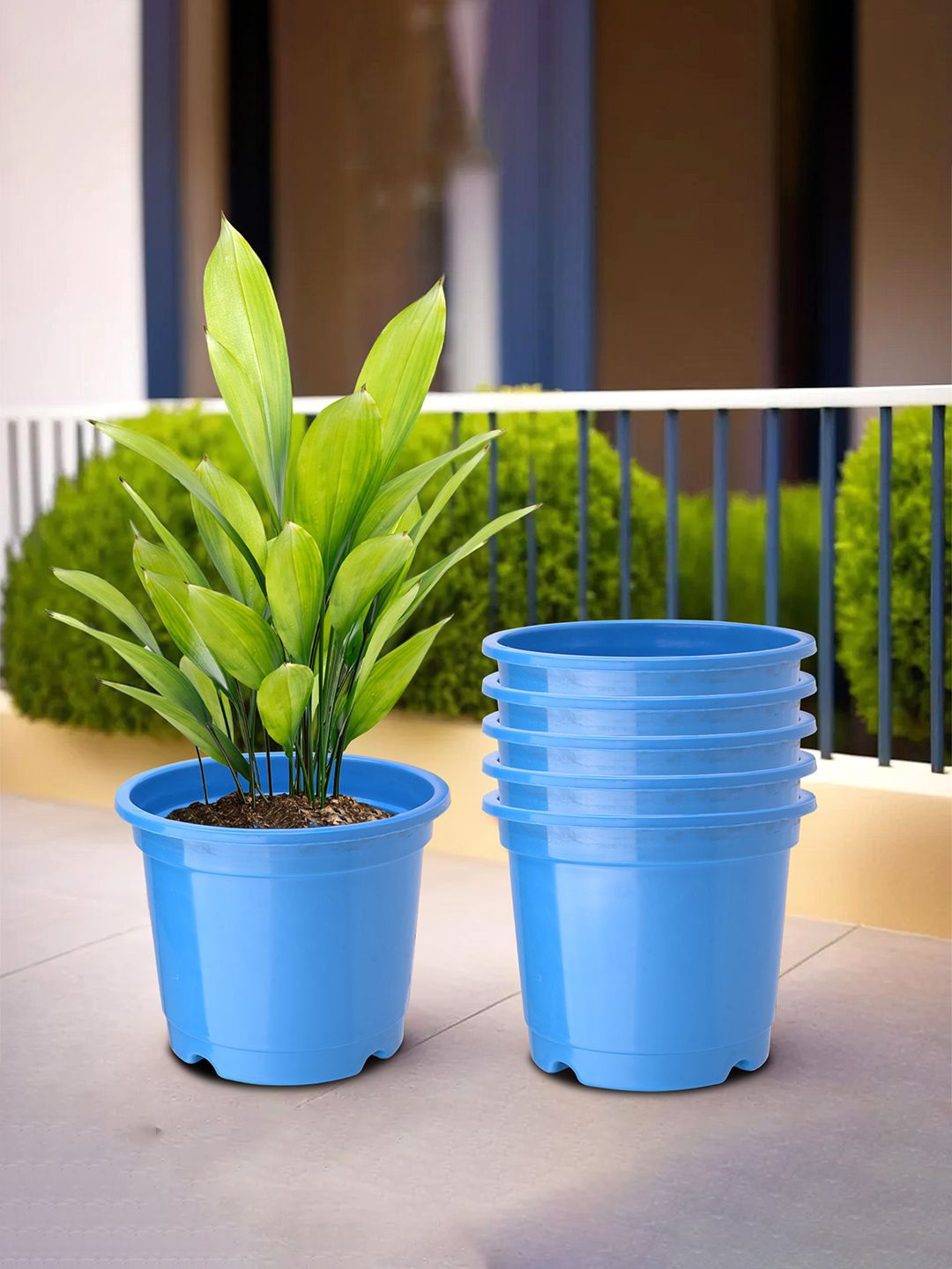 

Kuber Industries Blue 6 Pieces Lightweight Planters