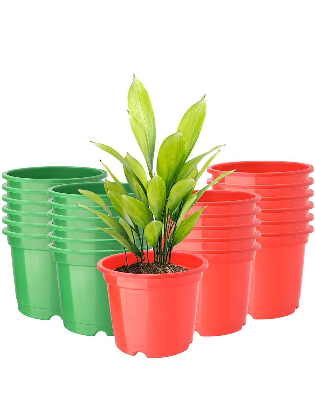 

Kuber Industries Red & Green 24 Pieces Planters