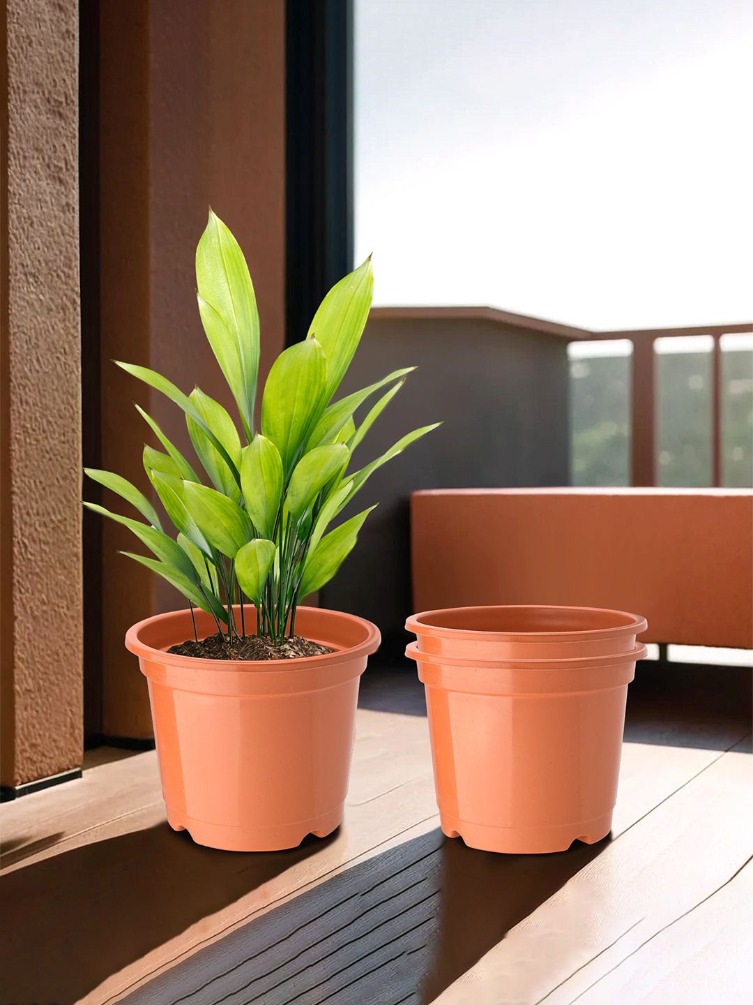 

Kuber Industries Orange 3 Pieces Planters