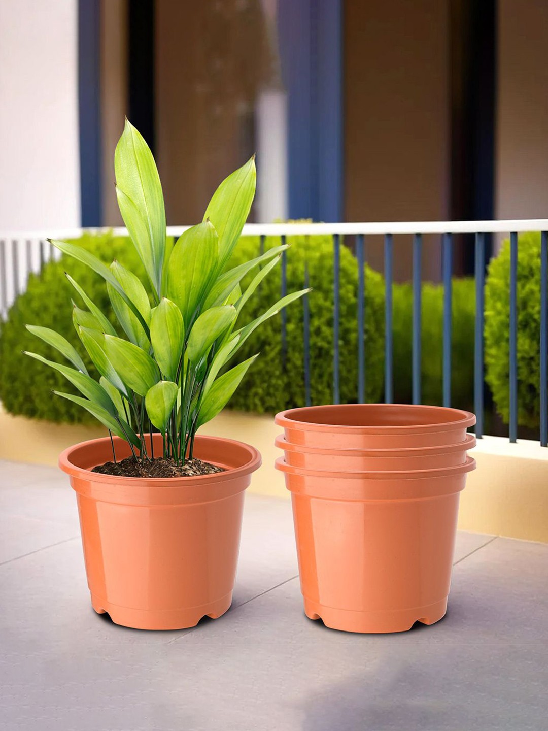 

Kuber Industries Orange 4 Pieces Durable Planters