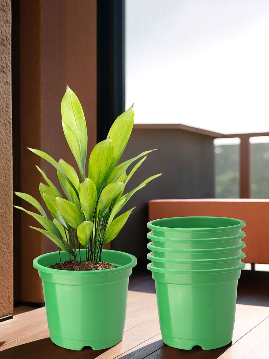 

Kuber Industries Green 6 Pieces Durable Planters