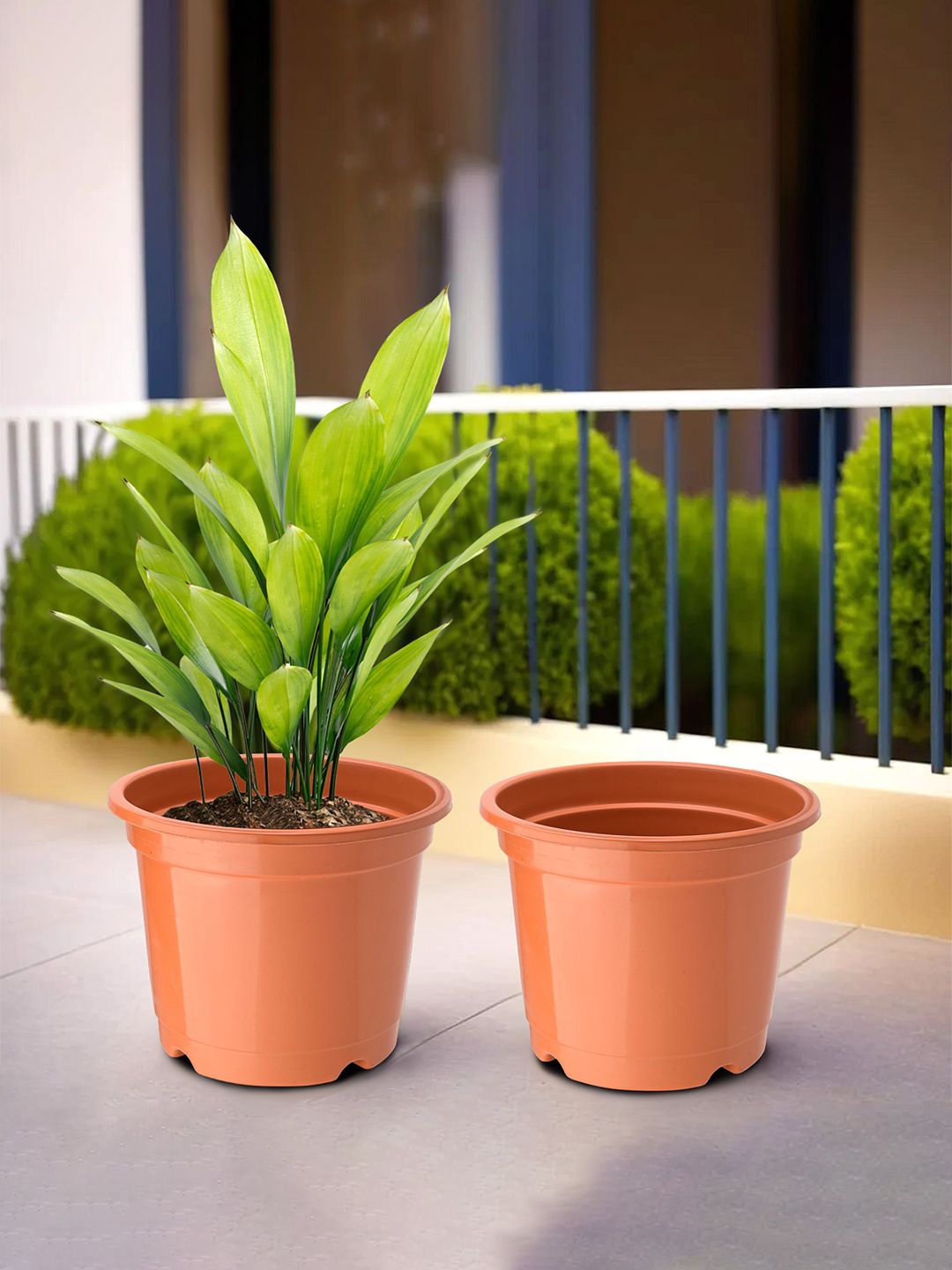 

Kuber Industries Orange 2 Pieces Durable Planters