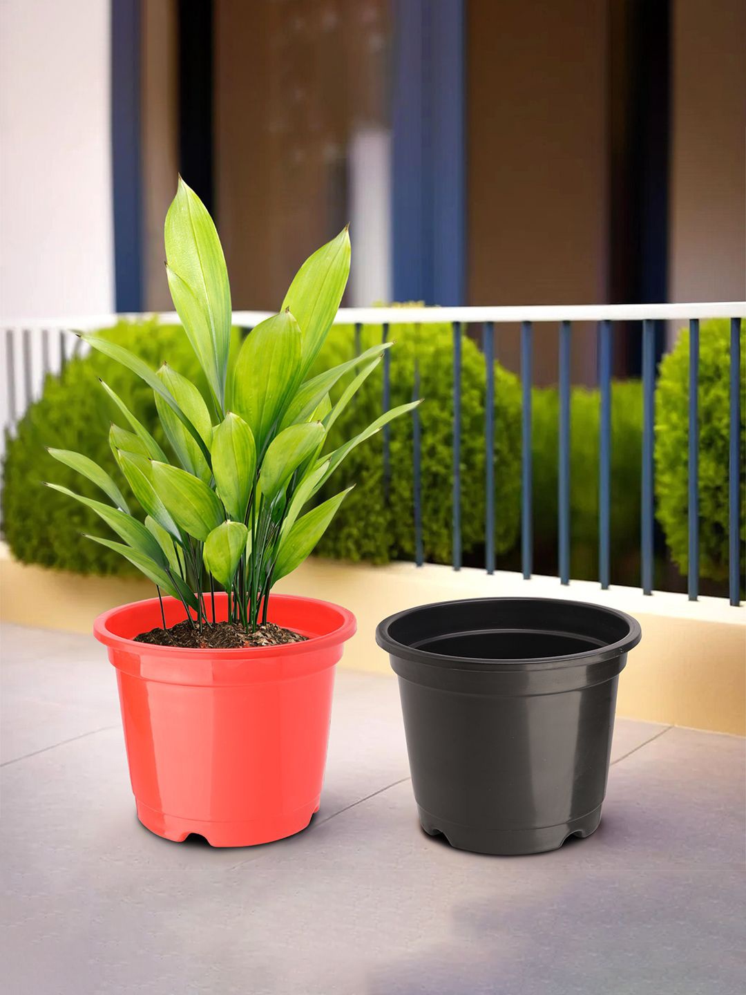 

Kuber Industries Red & Black 2 Pieces Durable Planters