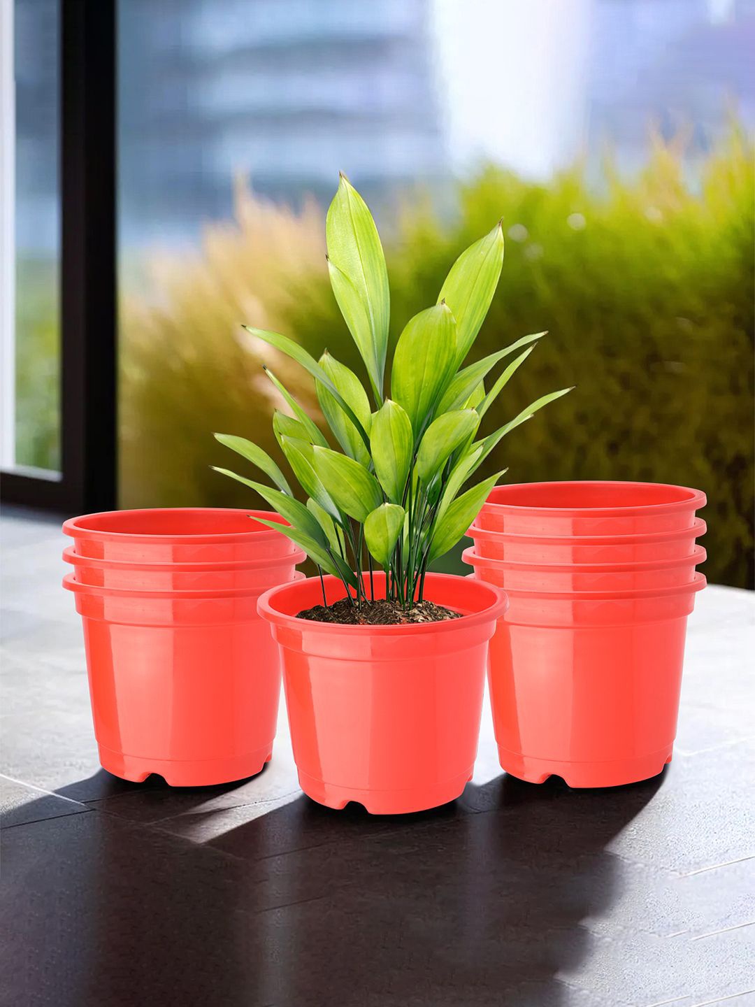 

Kuber Industries Red 8 Pieces Light weight Planters