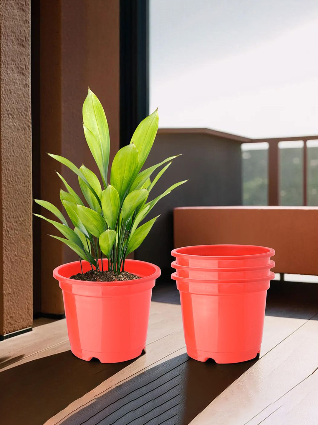 

Kuber Industries Red 4 Pieces Durable Planters