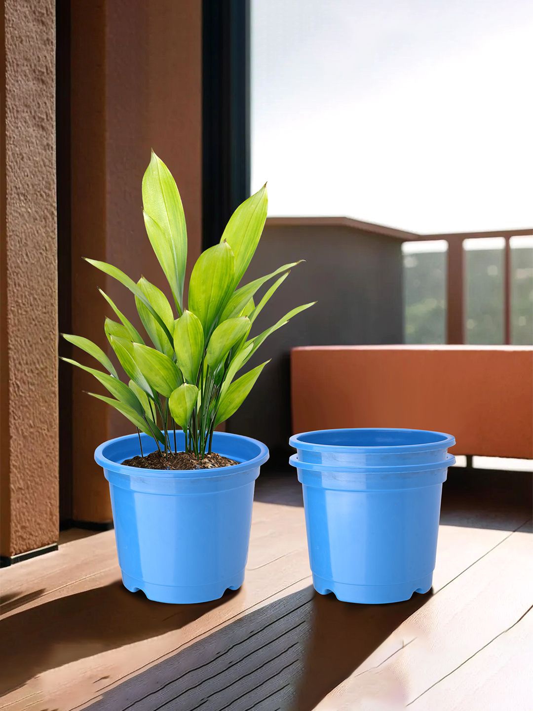 

Kuber Industries Blue 3 Pieces Durable Planters
