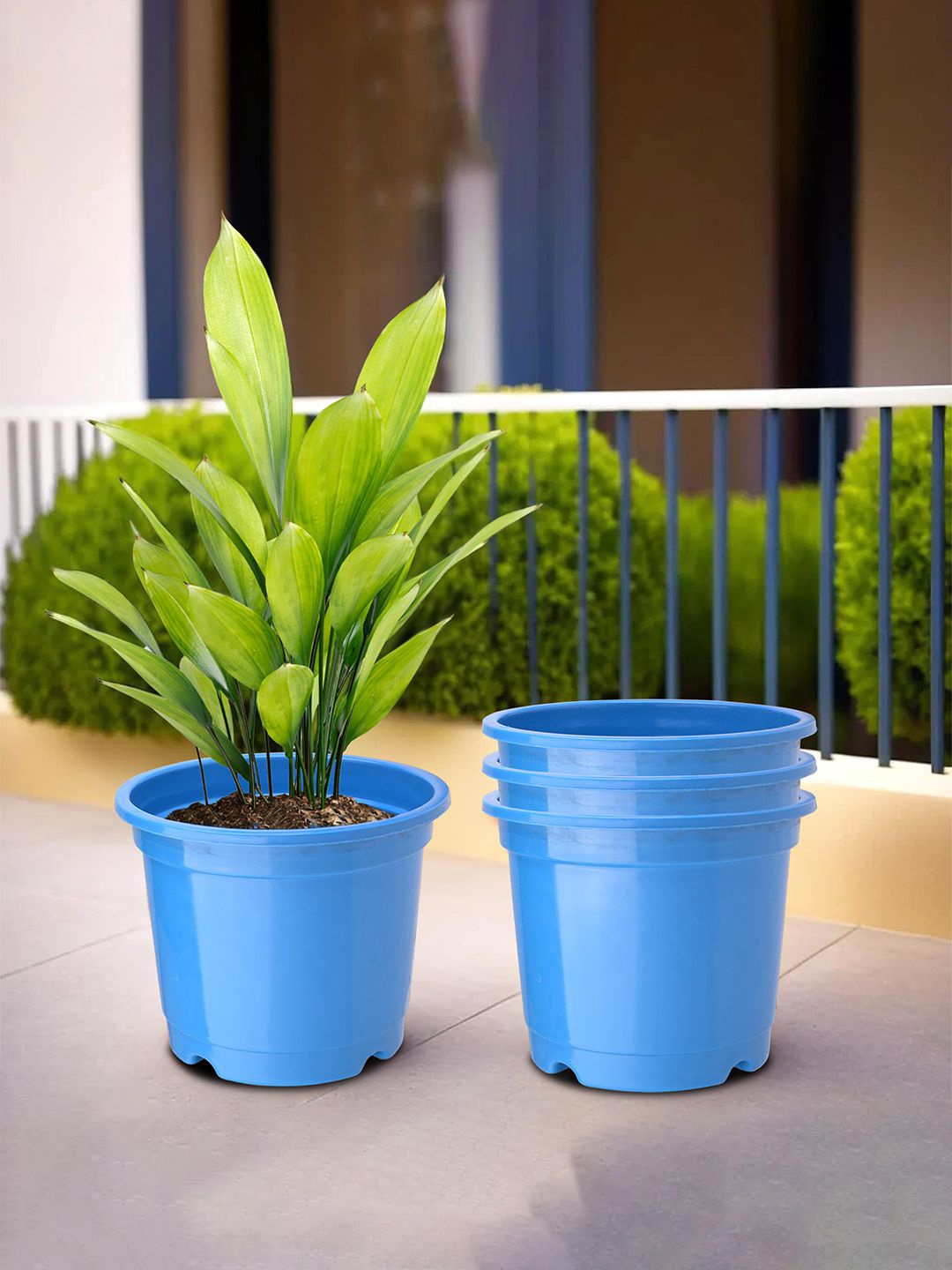 

Kuber Industries Blue 4 Pieces Durable Planters