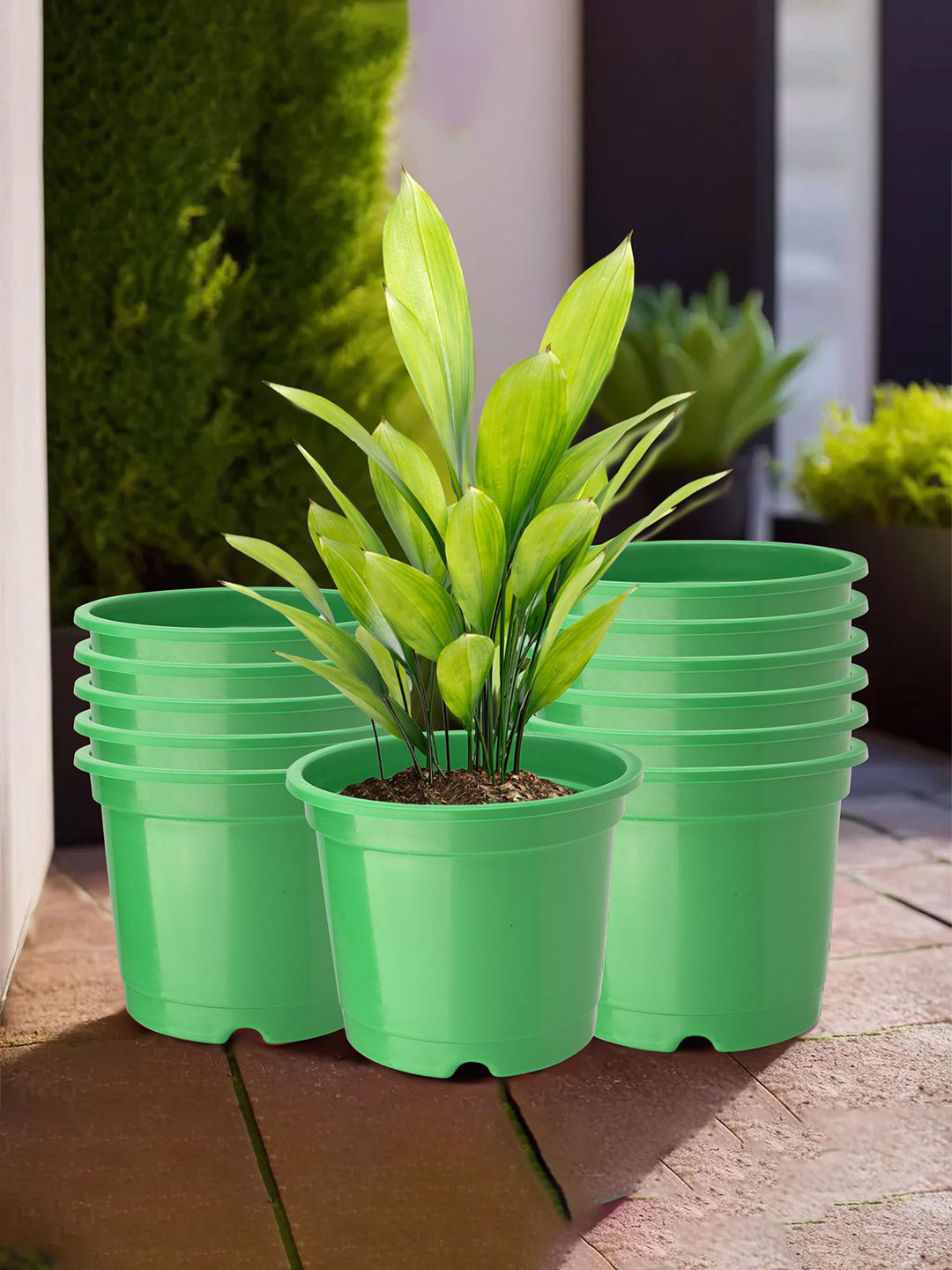 

Kuber Industries Green 12 Pieces Durable Planters