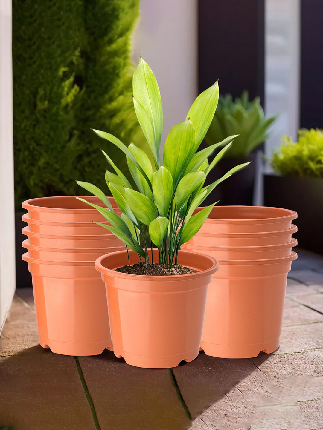 

Kuber Industries Orange 10 Pieces Lightweight Durable Planters