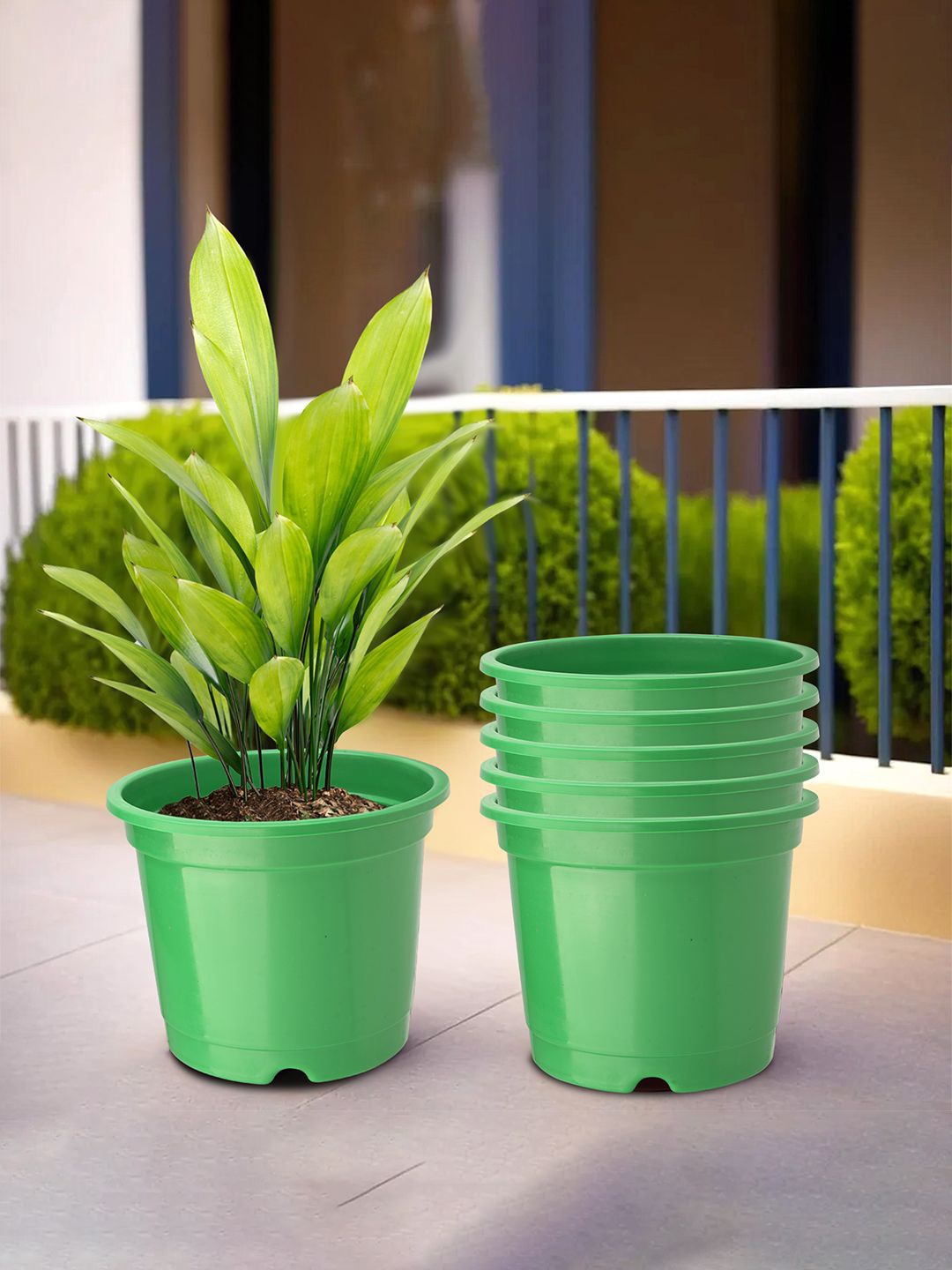 

Kuber Industries Green 6 Pieces Lightweight Planters