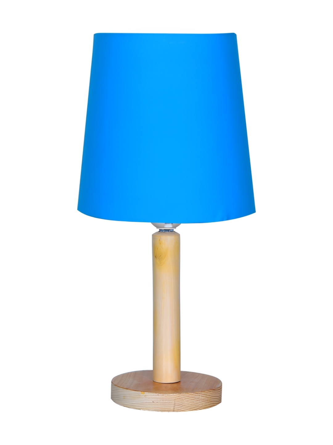 

Homesake Turquoise Blue Contemporary Wooden Frustum Shade Table Lamp