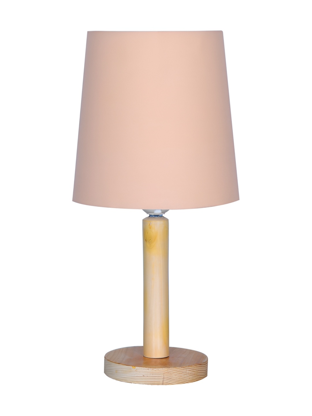 

Homesake Pink & Beige Contemporary Wooden Frustum Shade Table Lamp