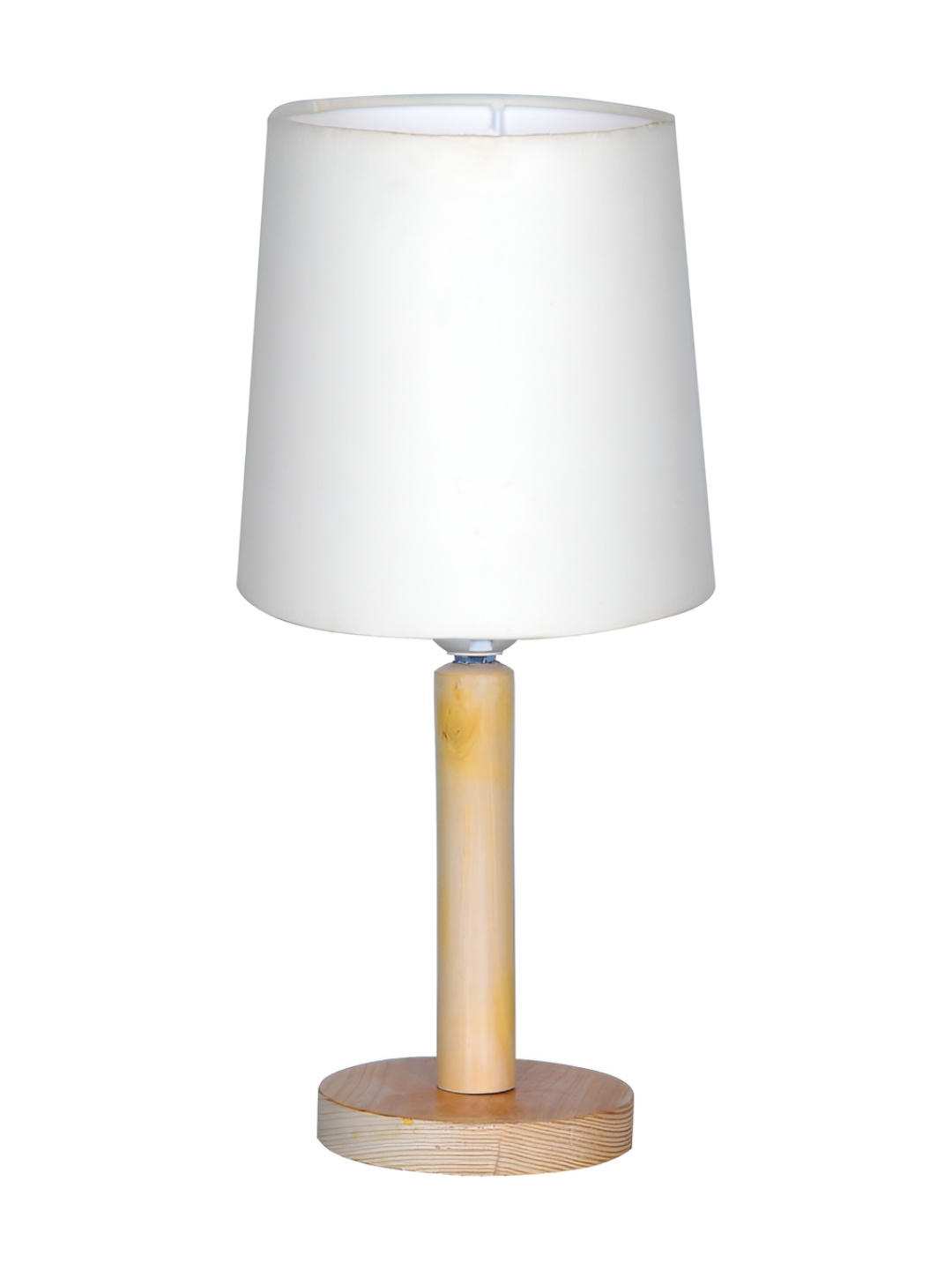 

Homesake White & Beige Contemporary Wooden Frustum Shade Table Lamp