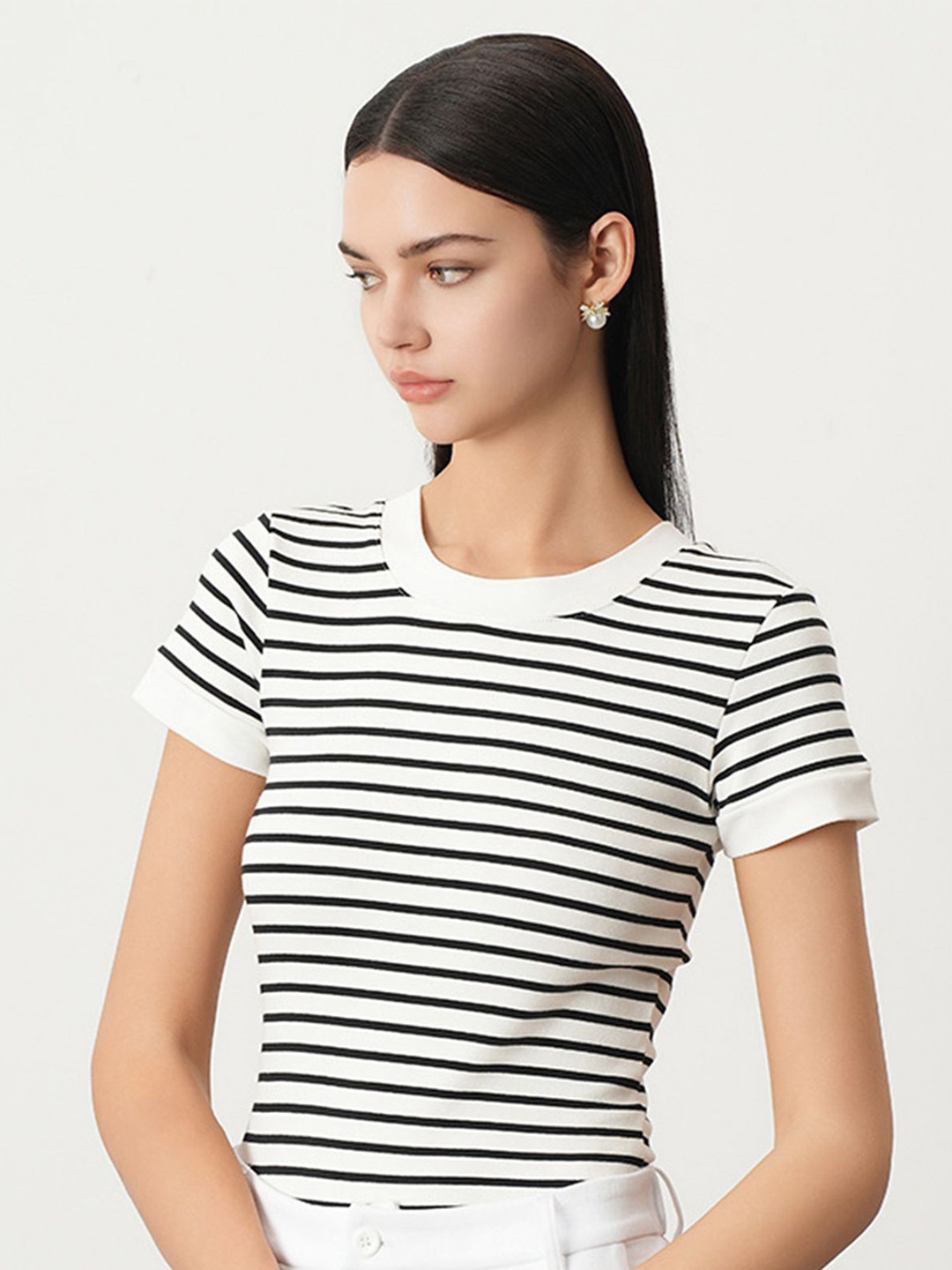 

LULU & SKY Striped Cotton Top, Multi