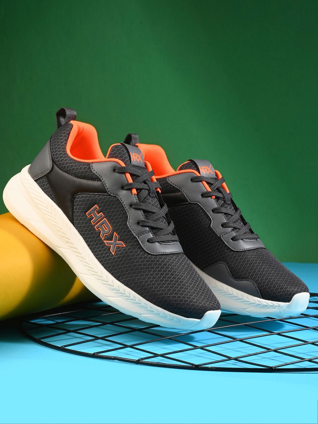 

HRX by Hrithik Roshan Men Mesh Running Non-Marking Shoes, Grey