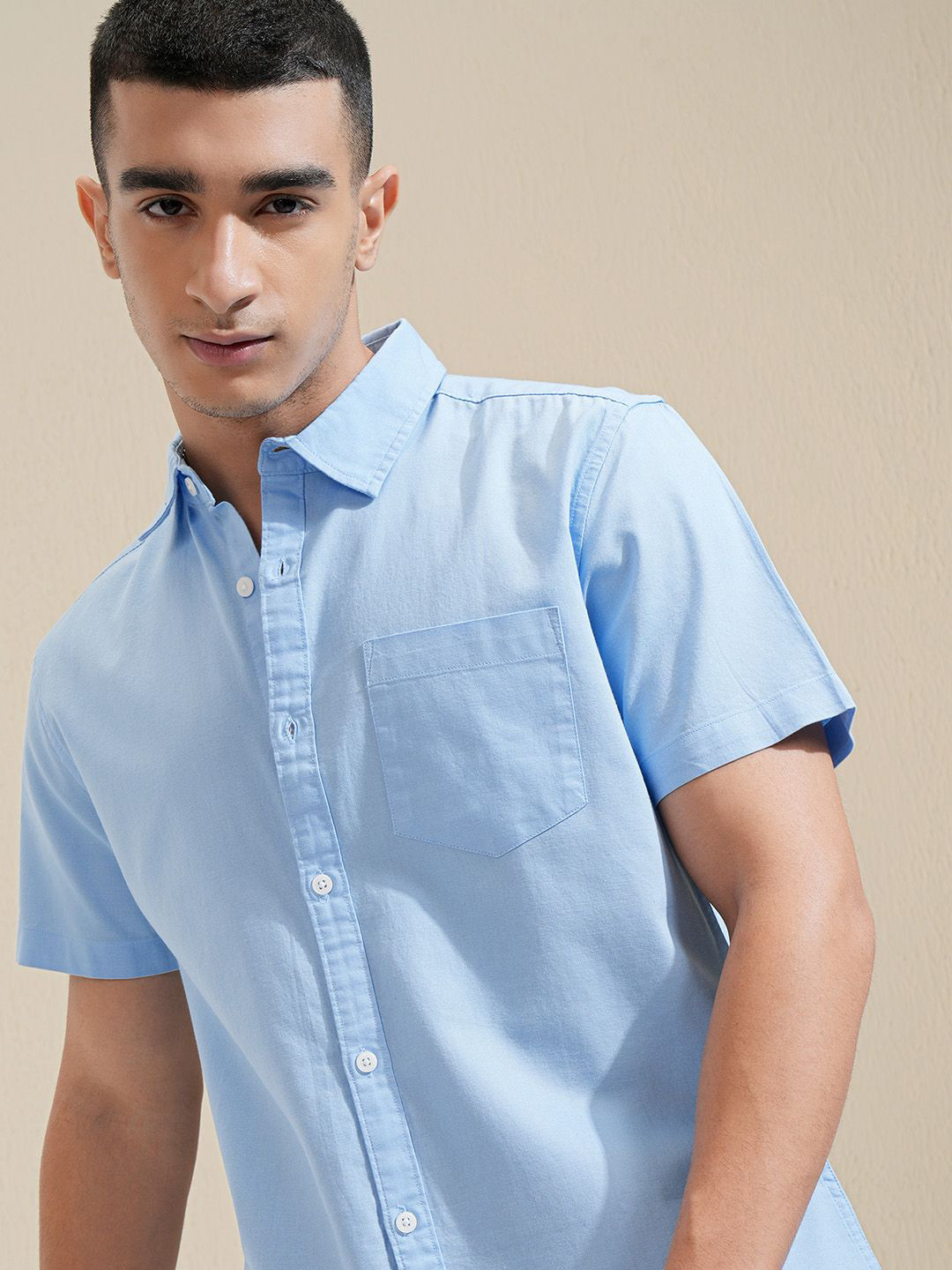 

HIGHLANDER Men Solid Opaque Casual Shirt, Blue