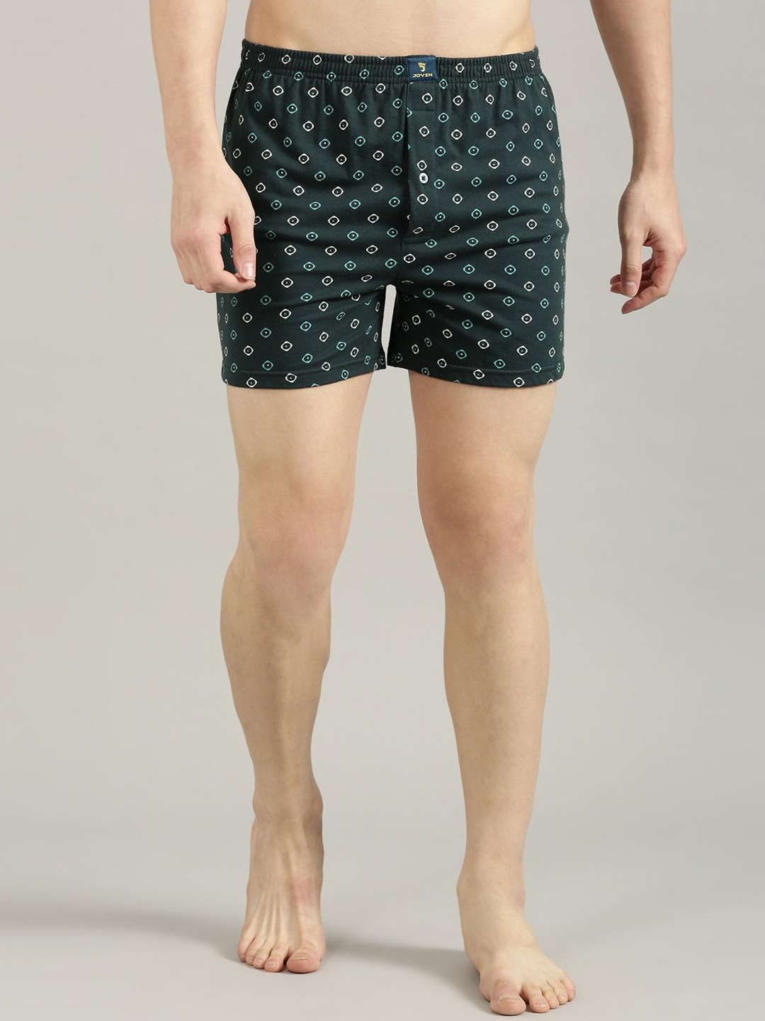 

Joven Men Printed Pure Cotton Boxers JB1K-08, Green