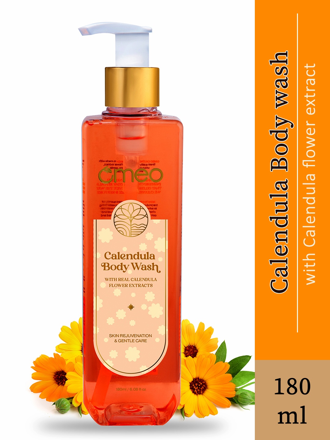 

Omeo Calendula Body Wash Shower Gel With Natural Calendula Extract - 180ml, Orange