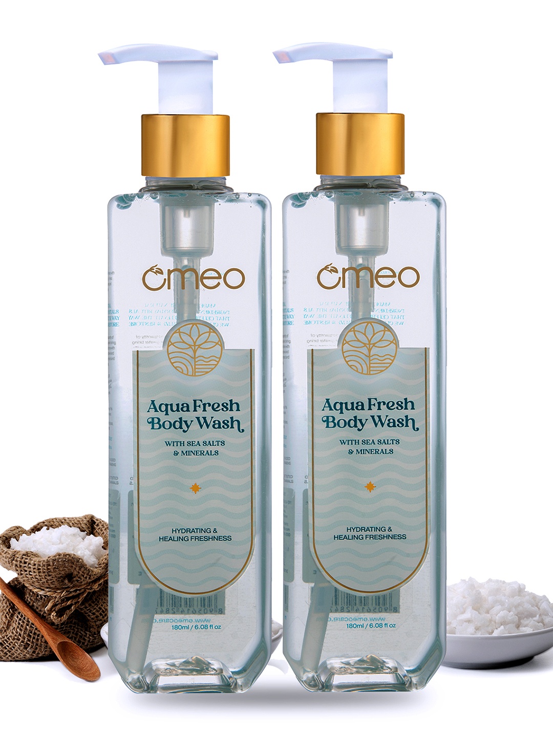 

Omeo Set Of 2 Aqua Fresh Body Wash - 180ml Each, Blue