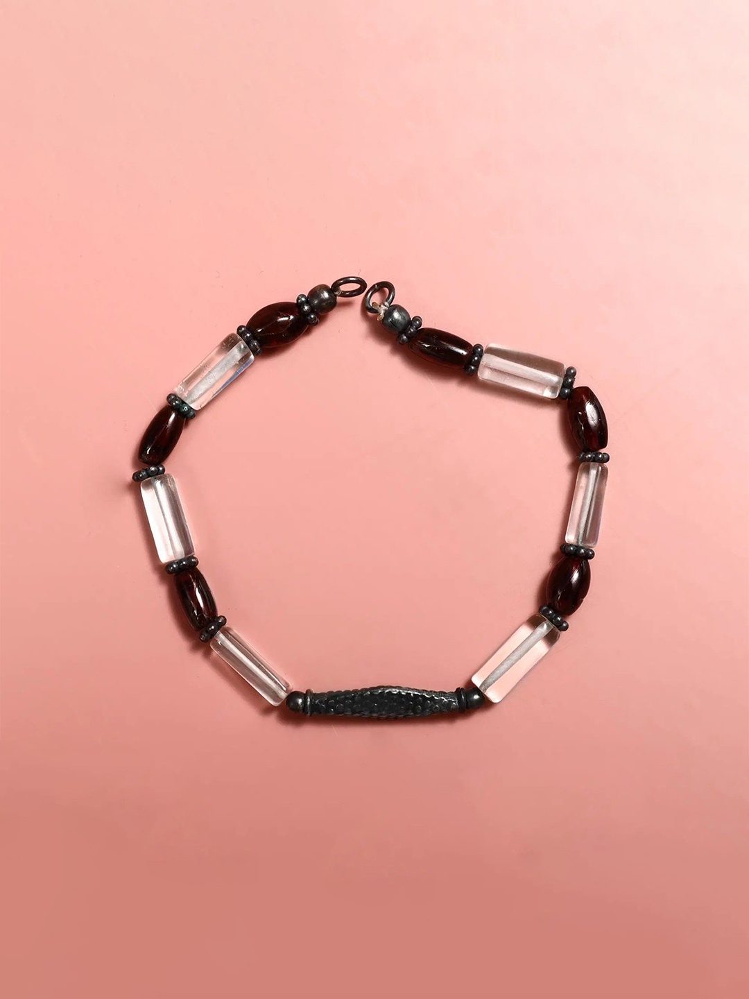 

Exotic India Garnet Gemstone Sterling Silver Bracelet