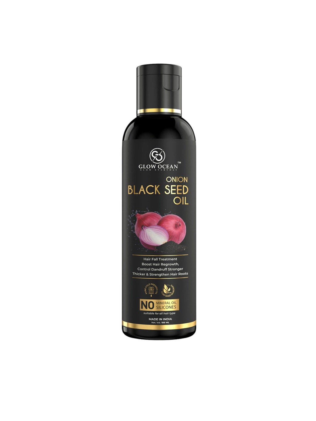

Glowocean Glow Everyday Onion Blackseed Hair Oil For Hair Growth & Hair Fall Control 100ml, Red