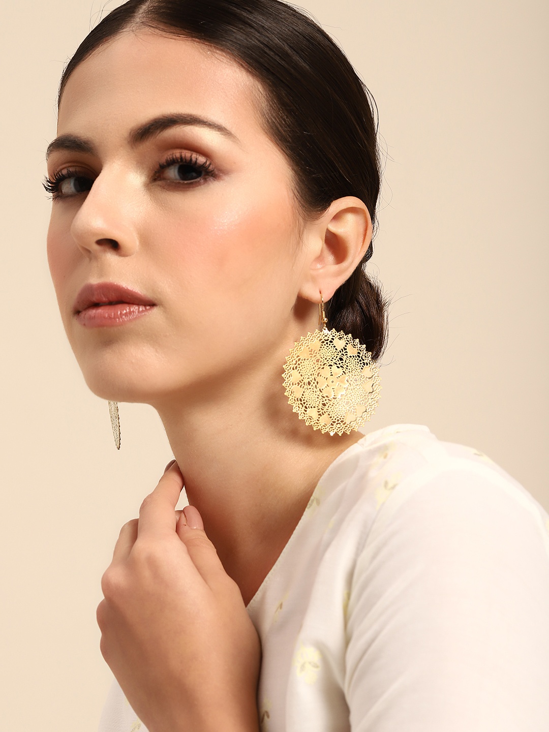 

Anouk Gold-Plated Circular Drop Earrings