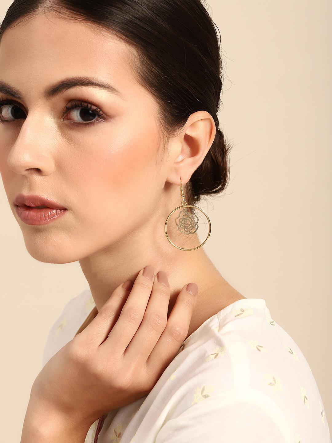 

Anouk Gold-Plated Circular Drop Earrings