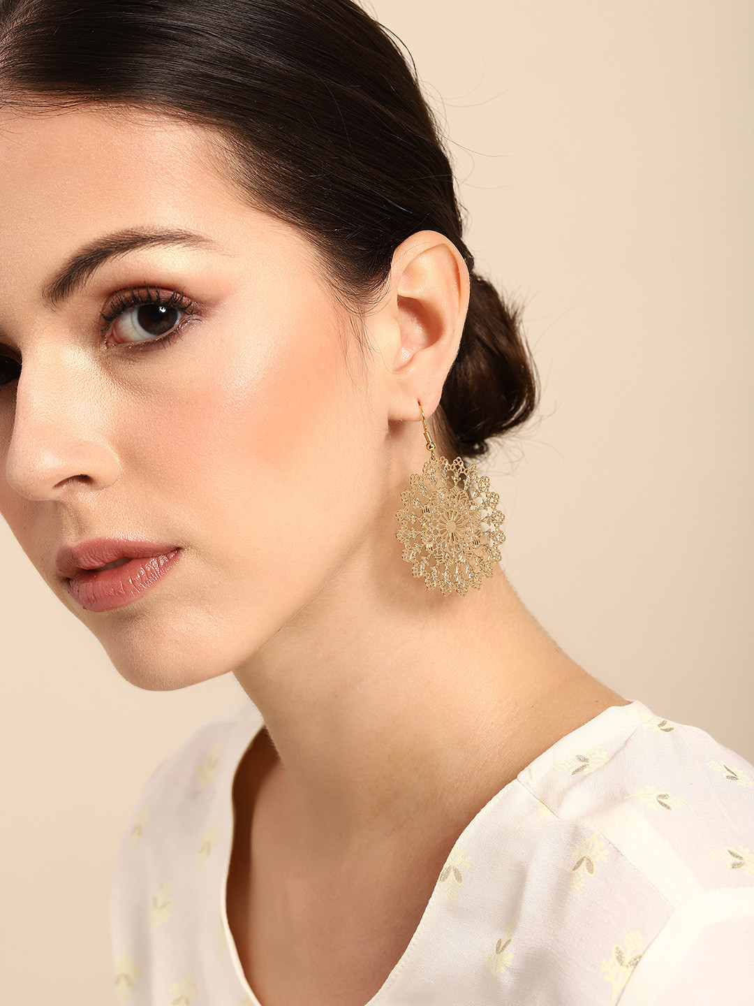 

Anouk Gold-Plated Floral Drop Earrings