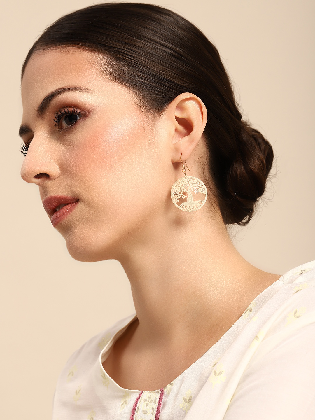 

Anouk Gold-Plated Circular Drop Earrings