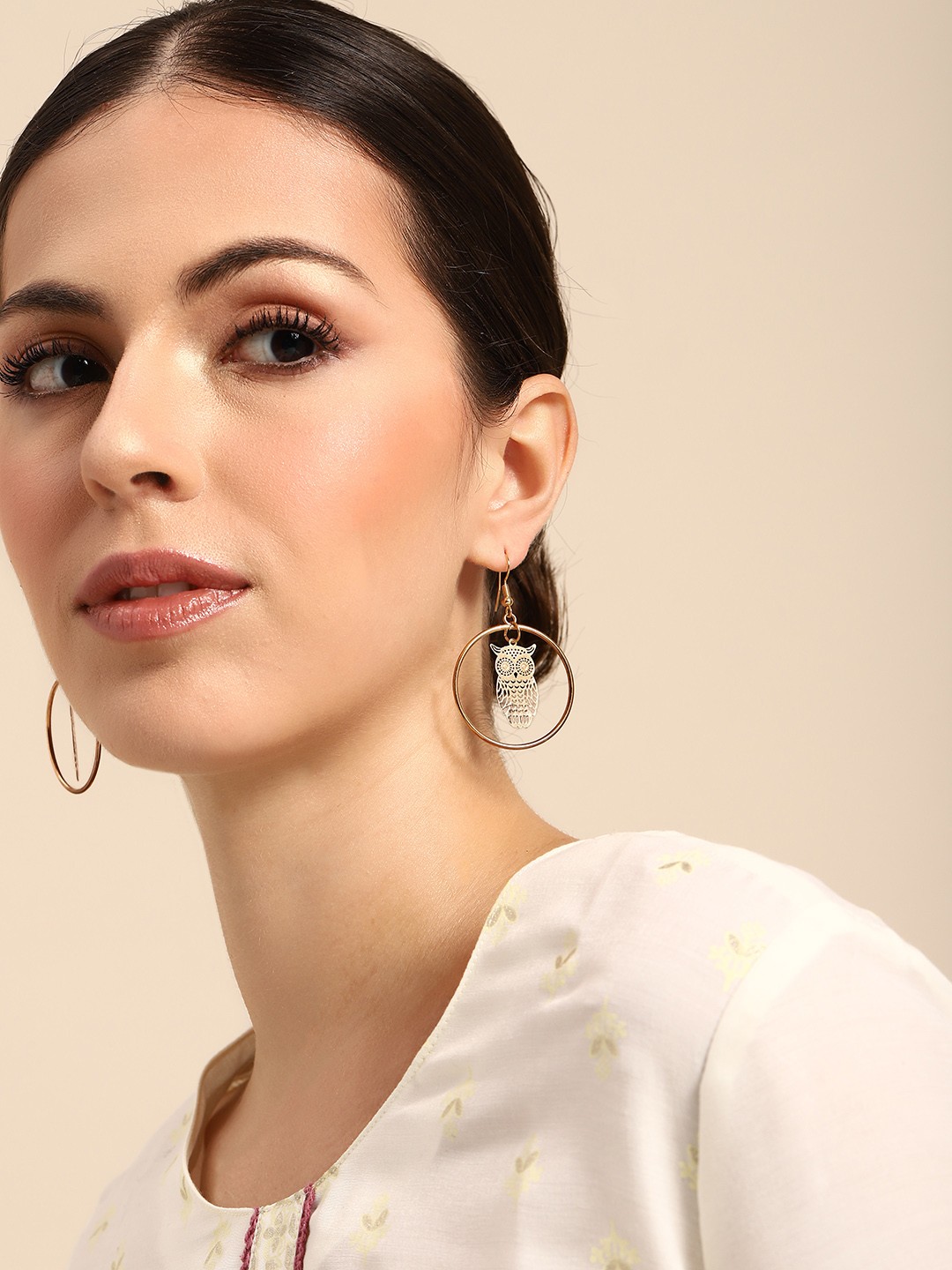 

Anouk Gold-Plated Circular Drop Earrings