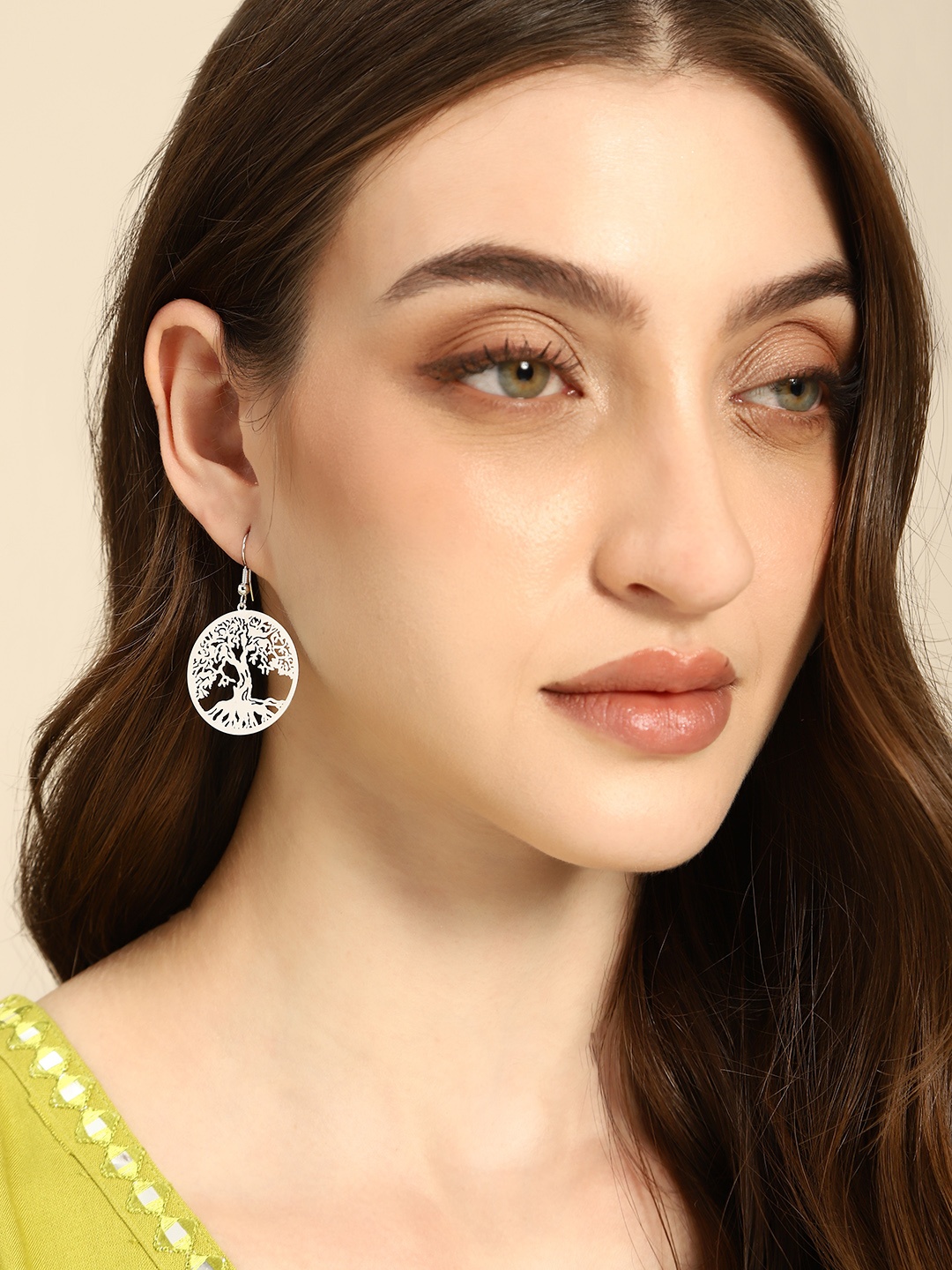 

Anouk Silver-Plated Circular Drop Earrings