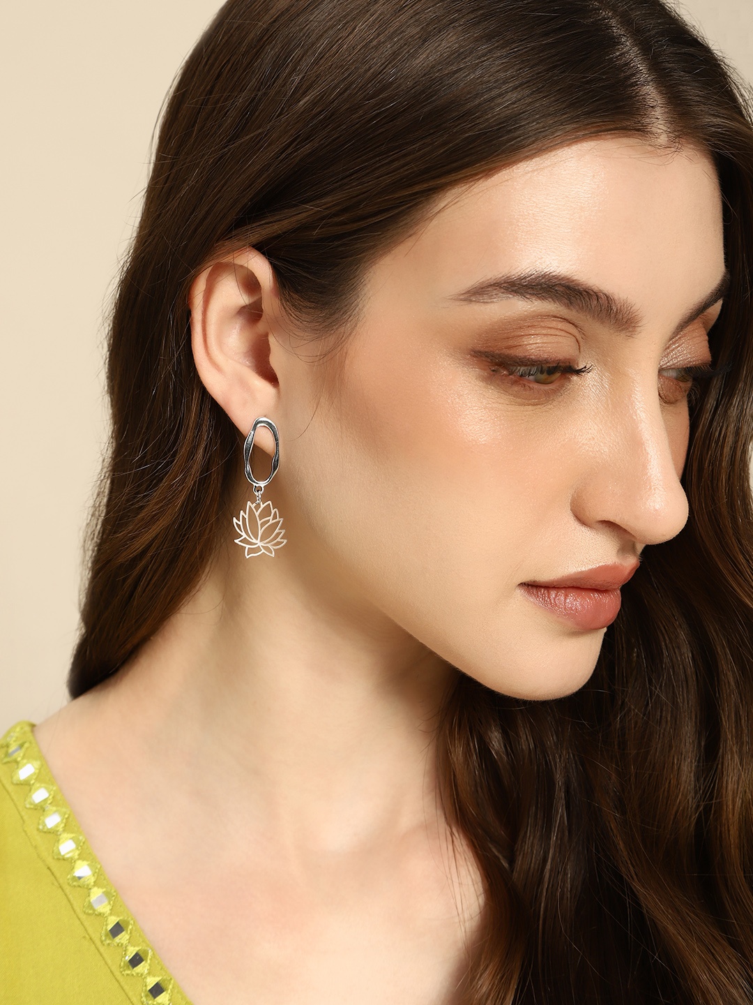 

Anouk Silver-Plated Floral Drop Earrings