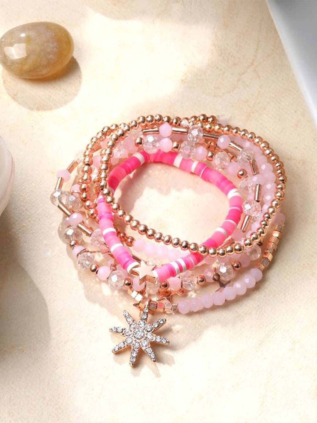 

Cierra Rose Gold-Plated Beaded Multistrand Bracelet