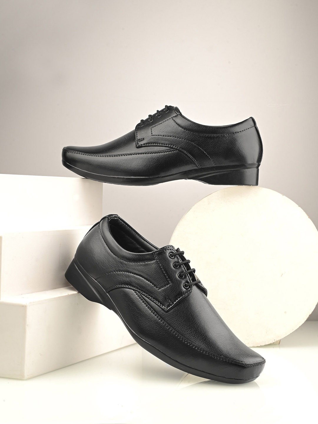 

port Men Lightweight Formal Lace Up Formal Shoes, Black