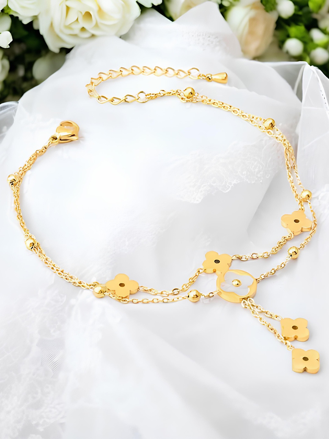 

KARISHMA KREATIONS Gold-Plated Link Bracelet