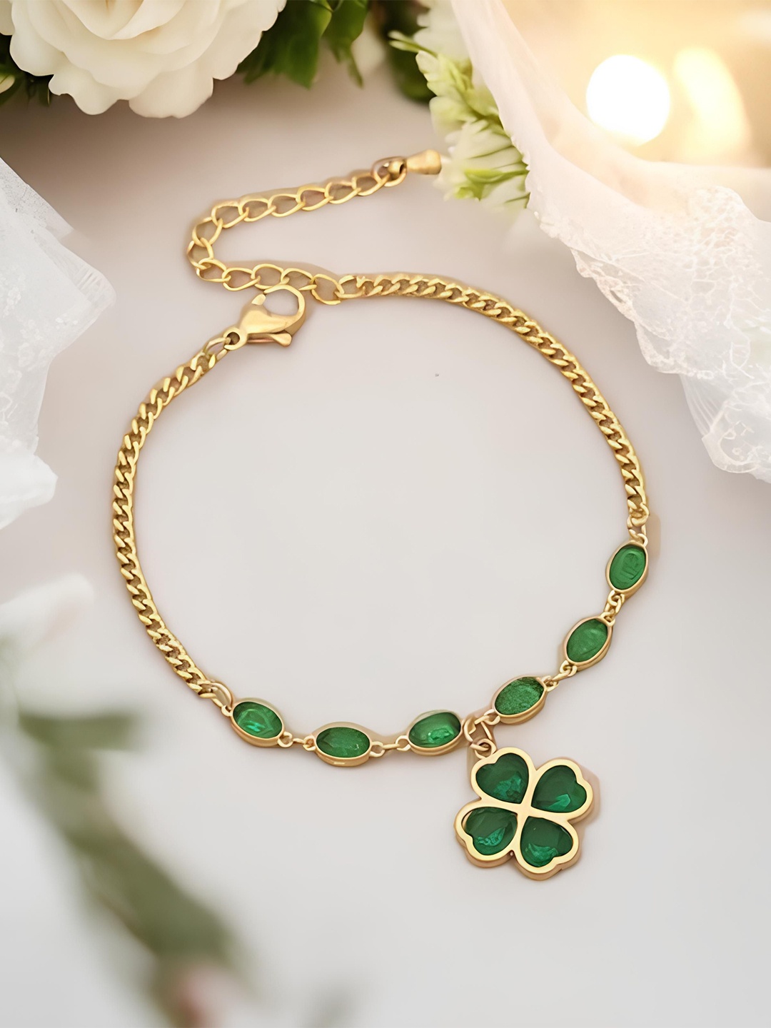 

KARISHMA KREATIONS Gold-Plated Link Bracelet