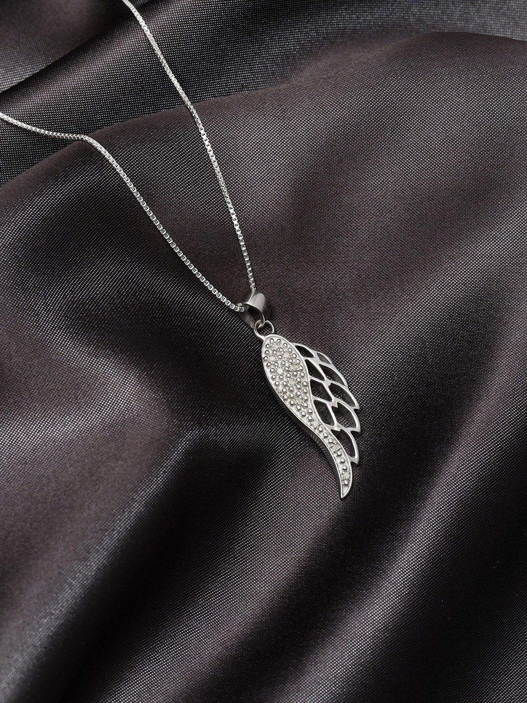 

Exotic India Sterling Silver Angel Wing Pendant