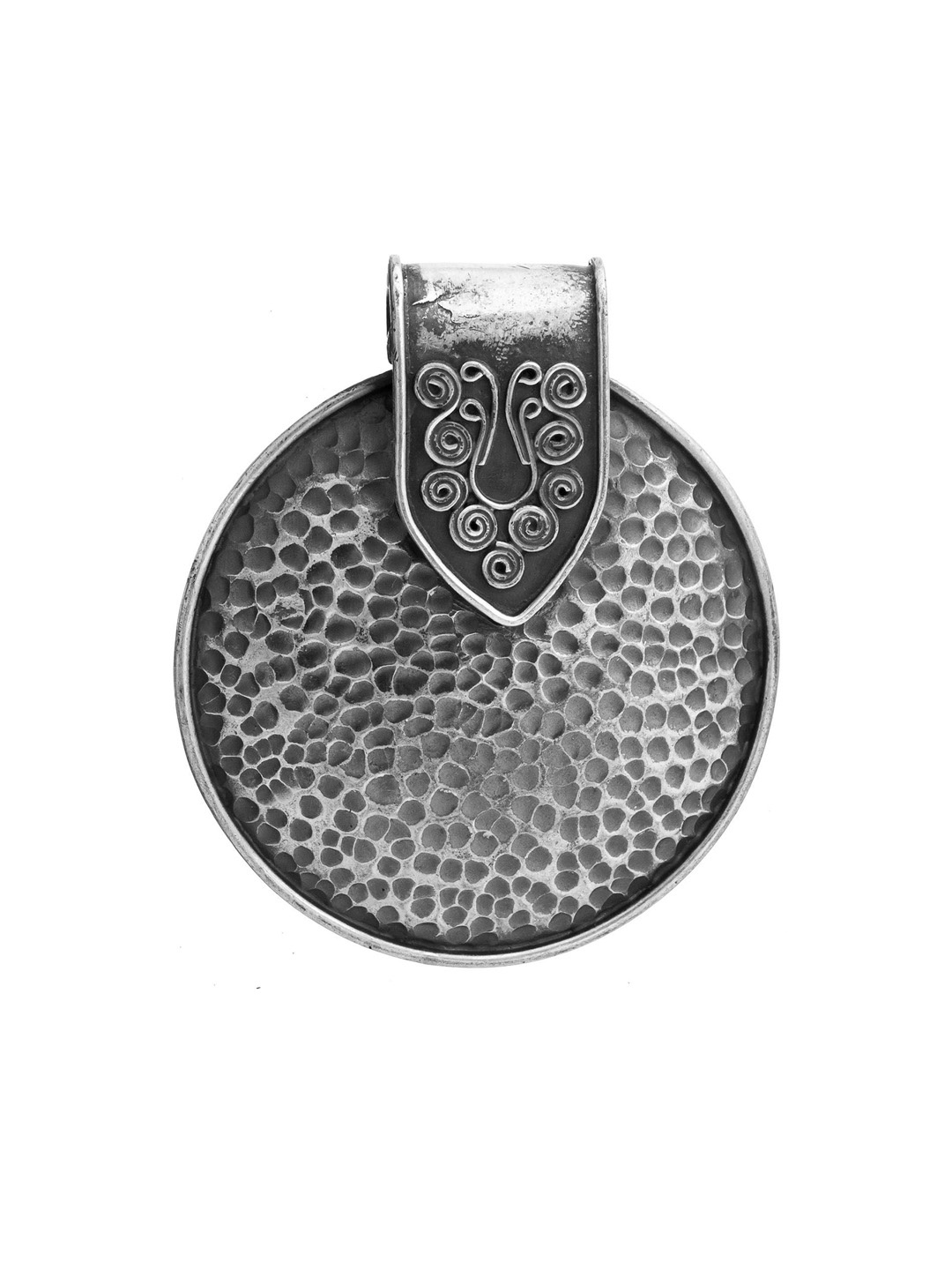 

Exotic India Sterling Silver Shield Pendant