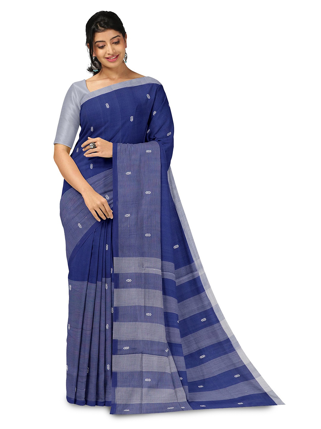 

APCO Ethnic Motifs Pure Cotton Saree, Blue