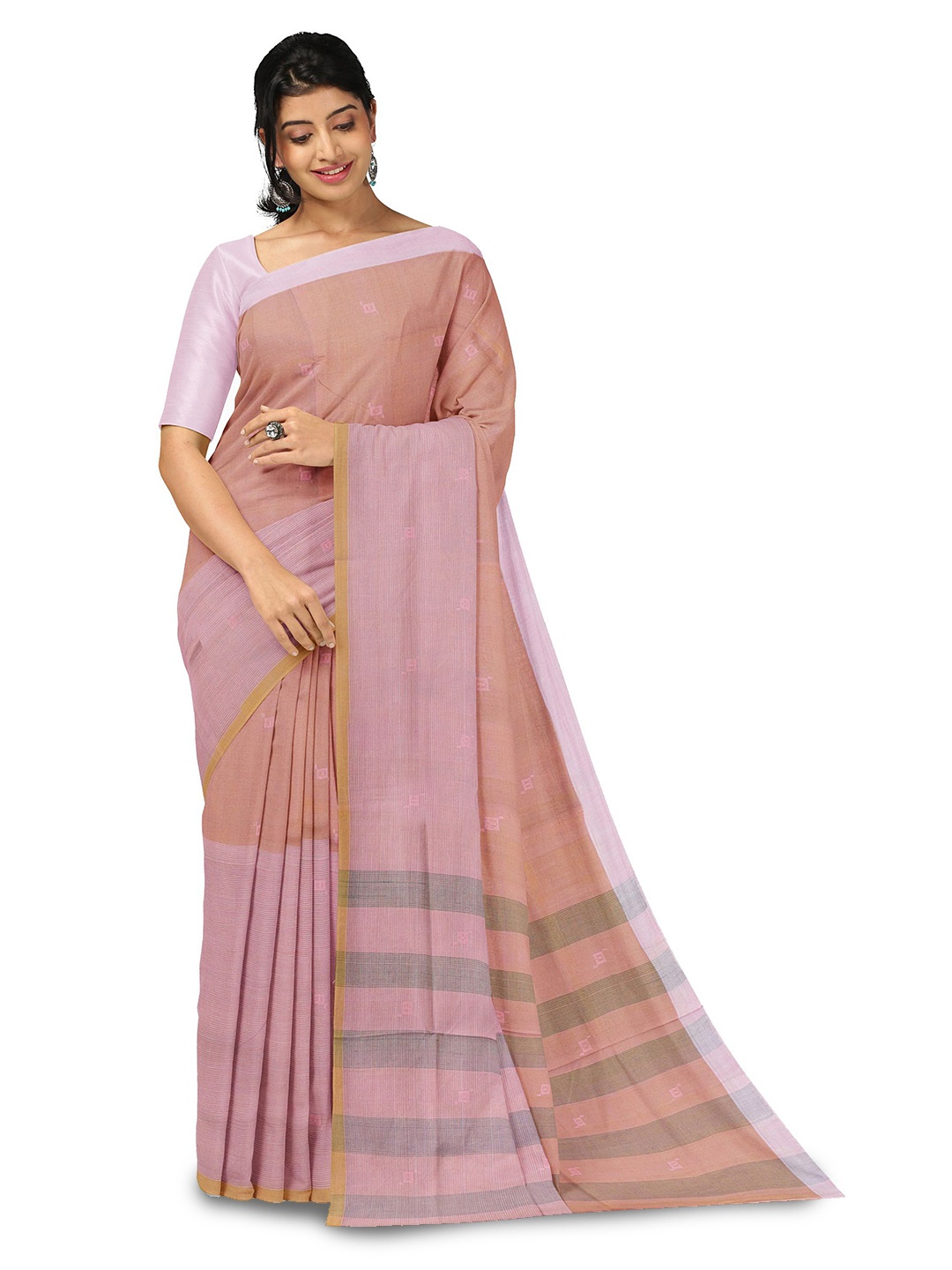 

APCO Ethnic Motifs Pure Cotton Saree, Pink