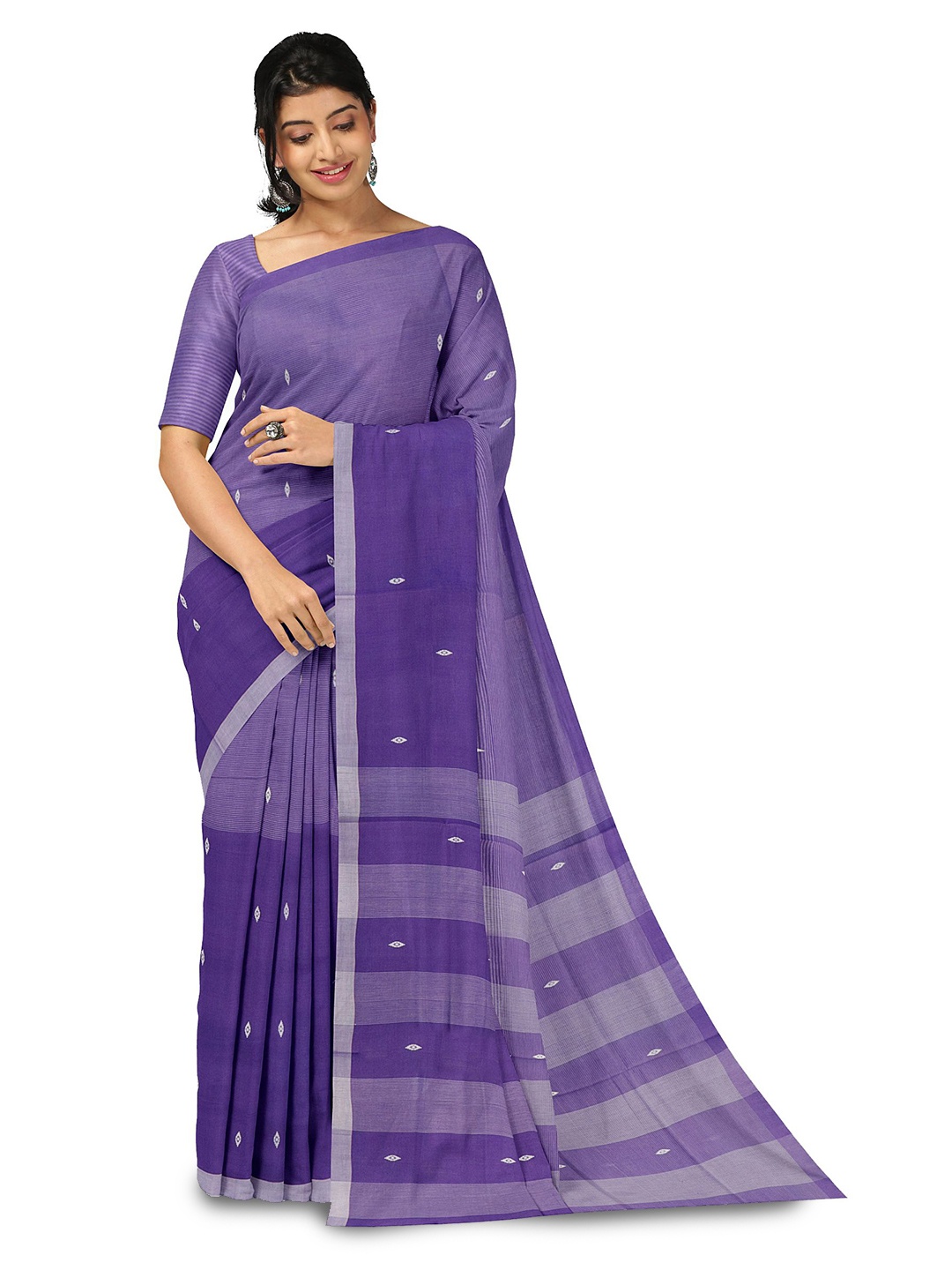 

APCO Ethnic Motifs Woven Design Pure Cotton Saree, Purple