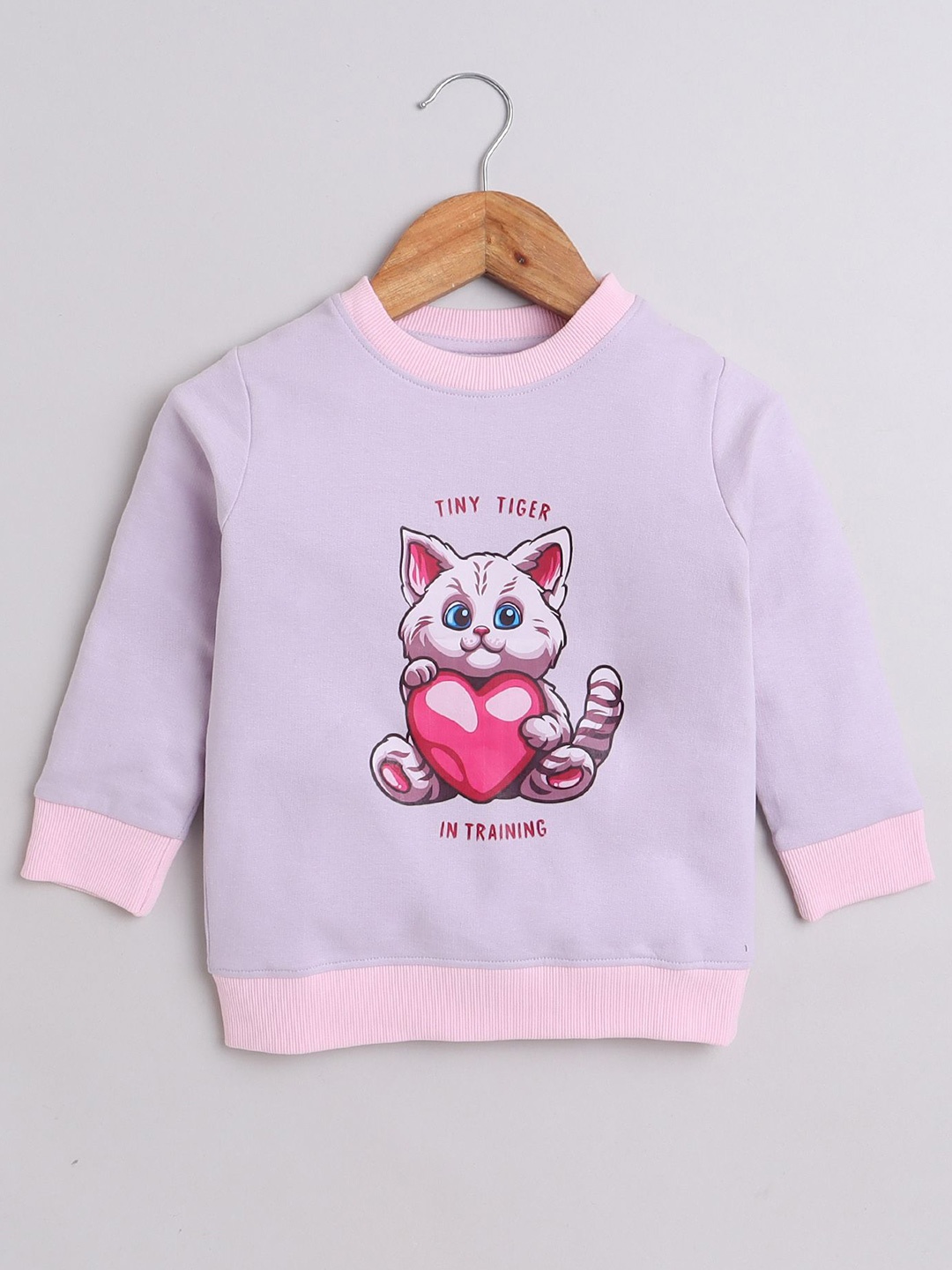 

BUMZEE Girls Graphic Printed Sweatshirt, Purple