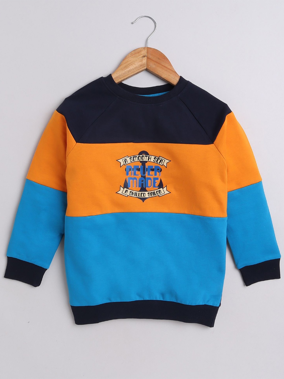 

BUMZEE Boys Colourblocked Sweatshirt, Multi